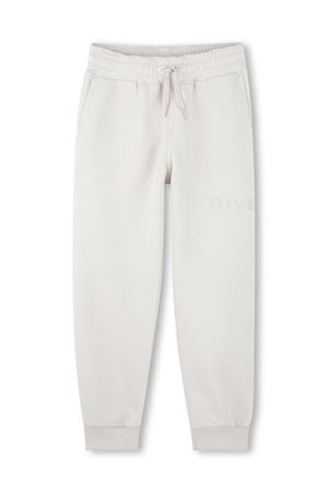 White organic cotton blend track pants GIVENCHY KIDS | H30690184